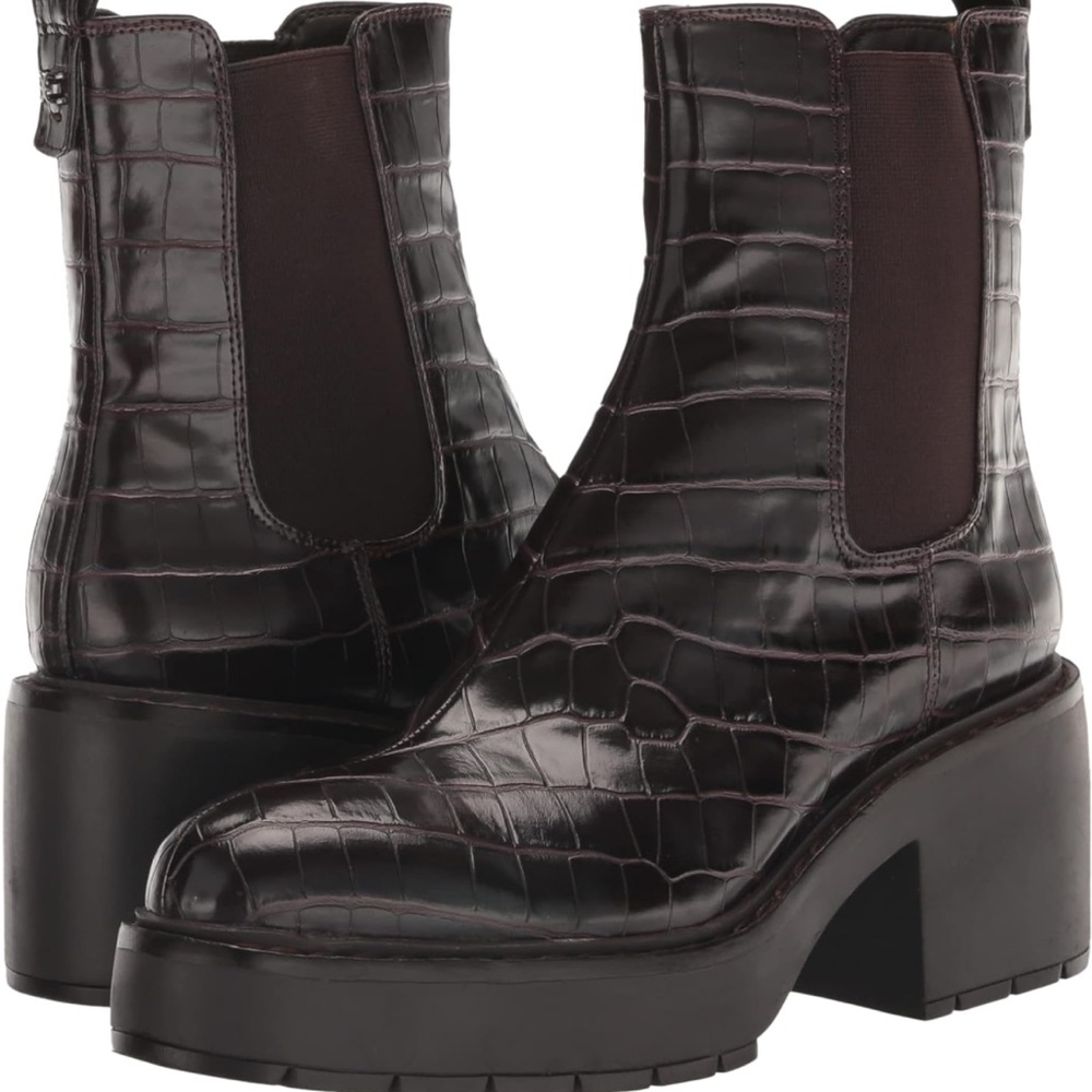 Sam Edelman Anderson Espresso Croc Boots